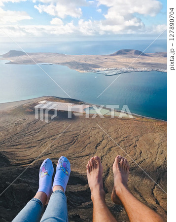 Serene View from the Heights A Moment of Pure Tranquility and Peace in Natures Embrace 127890704