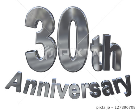 3DCG文字「30th Anniversary/30周年マークキラキラ」 127890709