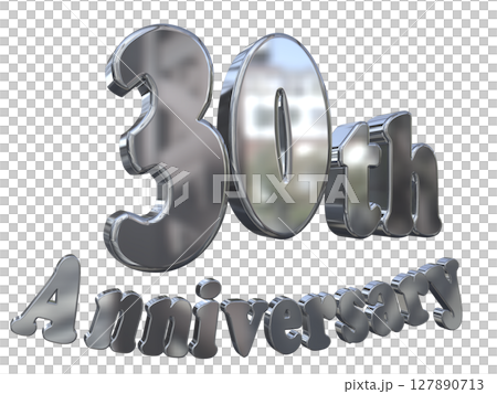 3DCG text "30th Anniversary/30th Anniversary Mark Sparkle" 127890713