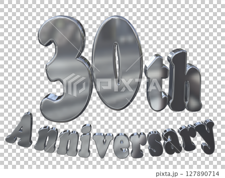 3DCG text "30th Anniversary/30th Anniversary Mark Sparkle" 127890714