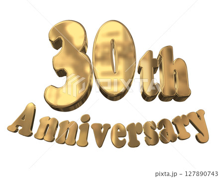 3DCG文字「30th Anniversary/30周年マークキラキラ」 3DCG文字「30th Anniversary/30周年マークキラキラ」 127890743
