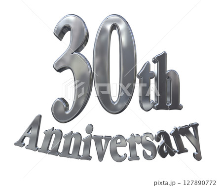 3DCG文字「30th Anniversary/30周年マークキラキラ」 127890772