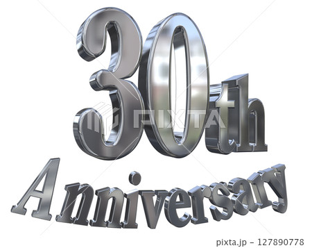 3DCG文字「30th Anniversary/30周年マークキラキラ」 3DCG文字「30th Anniversary/30周年マークキラキラ」 127890778