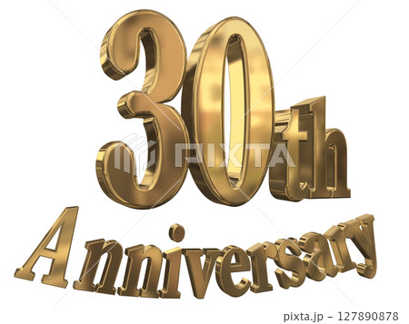 3DCG文字「30th Anniversary/30周年マークキラキラ」 3DCG文字「30th Anniversary/30周年マークキラキラ」 127890878