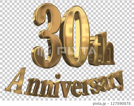 3DCG文字「30th Anniversary/30周年マークキラキラ」 3DCG文字「30th Anniversary/30周年マークキラキラ」 127890878
