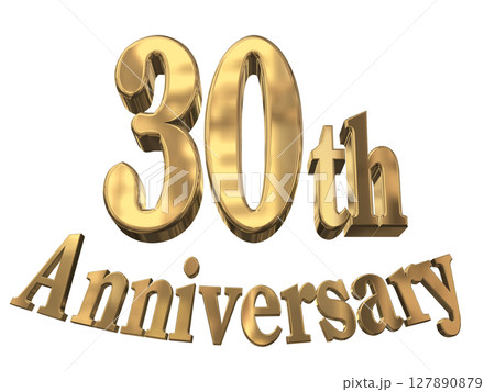 3DCG文字「30th Anniversary/30周年マークキラキラ」 127890879