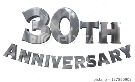 3DCG文字「30th Anniversary/30周年マークキラキラ」 3DCG文字「30th Anniversary/30周年マークキラキラ」 127890902
