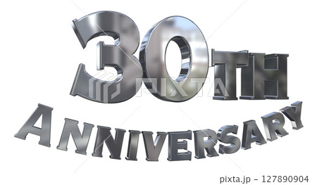 3DCG文字「30th Anniversary/30周年マークキラキラ」 127890904