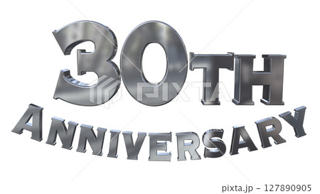 3DCG文字「30th Anniversary/30周年マークキラキラ」 3DCG文字「30th Anniversary/30周年マークキラキラ」 127890905