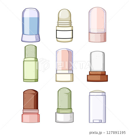 deodorant eco friendly set cartoon vector illustration deodorant eco friendly set cartoon vector illustration 127891195