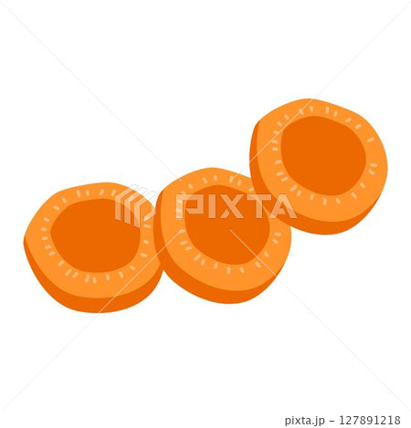 Cut and sliced fresh carrots Cut and sliced fresh carrots 127891218