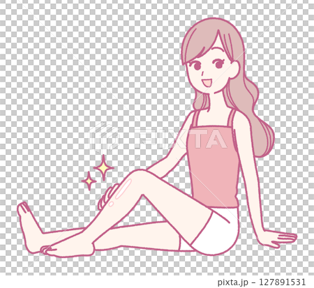 做身體關心的婦女的例證 做身體關心的婦女的例證 127891531