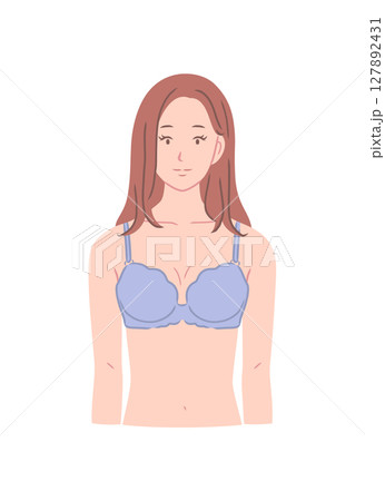 下着を着た女性のイラスト素材 下着を着た女性のイラスト素材 127892431