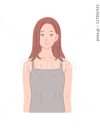 ブラトップを着た女性のイラスト素材 127892432
