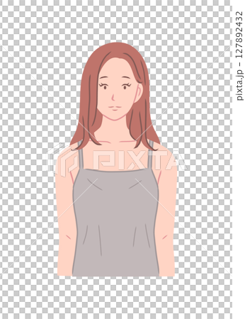 ブラトップを着た女性のイラスト素材 127892432