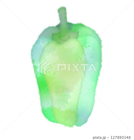 ピーマン 夏 野菜 イラスト アイコン イメージ 水彩画 ピーマン 夏 野菜 イラスト アイコン イメージ 水彩画 127893148