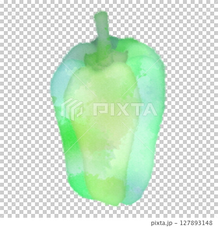 ピーマン 夏 野菜 イラスト アイコン イメージ 水彩画 ピーマン 夏 野菜 イラスト アイコン イメージ 水彩画 127893148