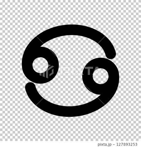 かに座の記号アイコン　モノトーン 127893253