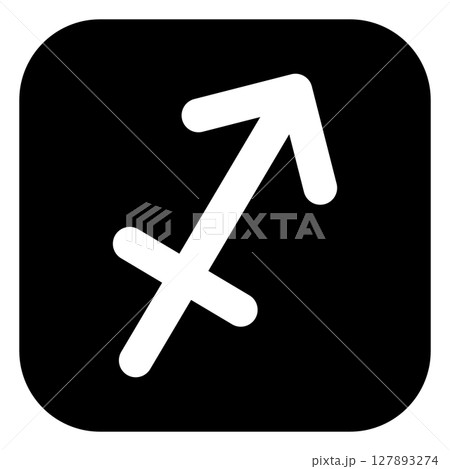 いて座の記号アイコン　モノトーン 127893274