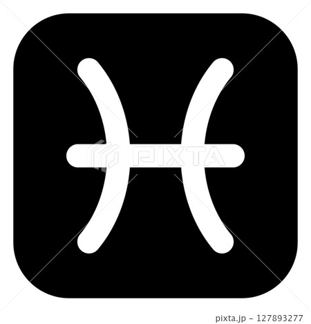 うお座の記号アイコン　モノトーン 127893277