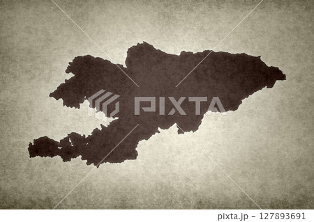 Map of Kyrgyzstan printed on a paper Map of Kyrgyzstan printed on a paper 127893691
