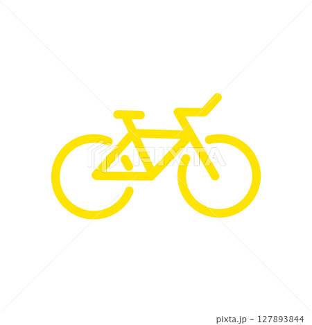 Bicycle Icon – Minimal Bike Silhouette Vector Symb 127893844