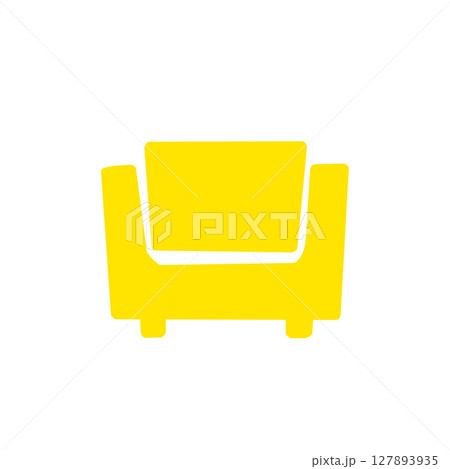 Armchair Icon – Single Sofa Silhouette Vector。一人掛け Armchair Icon – Single Sofa Silhouette Vector。一人掛け 127893935