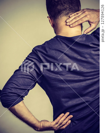 Man having neck ache 127894126