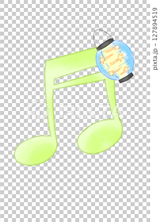 Musical note with lantern 127894519