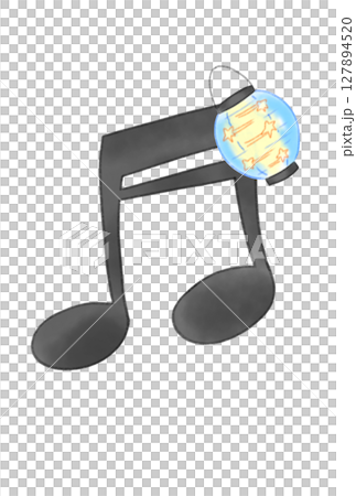 Musical note with lantern Musical note with lantern 127894520