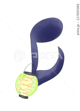 提灯の付いた音符 提灯の付いた音符 127895068