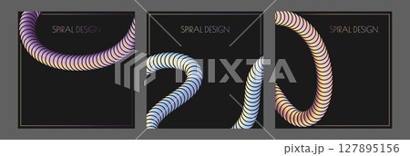 A colorful spiral. A design template for the design of a cover, banner, poster. Composition for interior design, decor and creative ideas 127895156