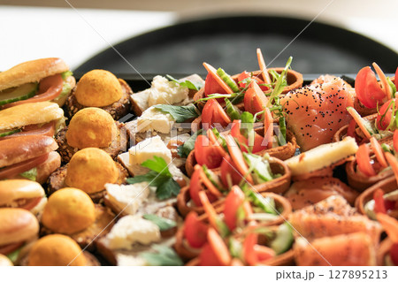 Small appetizers at the wedding The Catering Small appetizers at the wedding The Catering 127895213