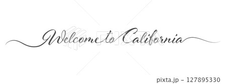 Welcome to California. OSingle line design. A design element for a creative idea 127895330