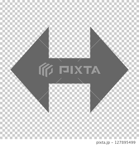 左右を示すシンプルな両方向矢印アイコン 127895499