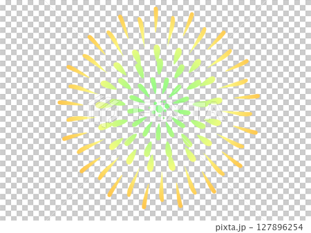 オレンジ系花火素材 127896254