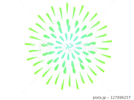 緑系花火素材 127896257
