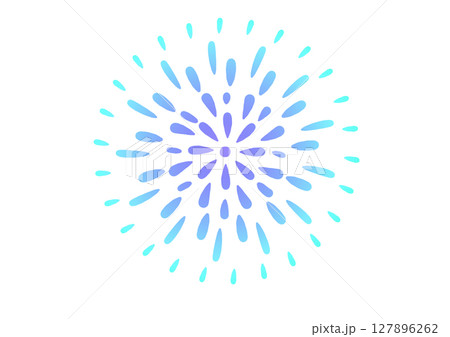 水色花火素材 127896262