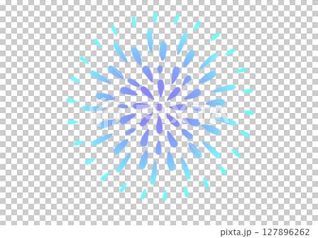 水色花火素材 127896262
