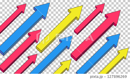 Rising arrow illustration set 127896269