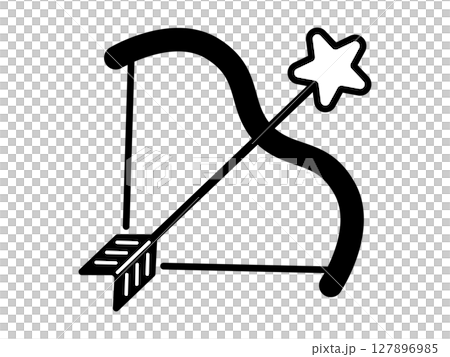 いて座のイラストアイコン　モノトーン 127896985