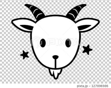 摩羯座插畫圖示單調 127896986