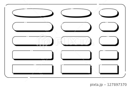 シンプルなネームプレートセット　シャドウ 127897370