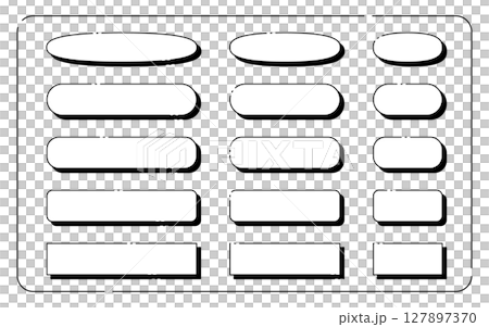 シンプルなネームプレートセット　シャドウ 127897370