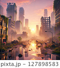 廃墟のビル群 127898583