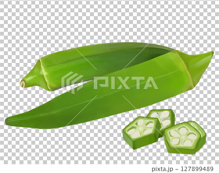 秋葵和秋葵片 秋葵和秋葵片 127899489