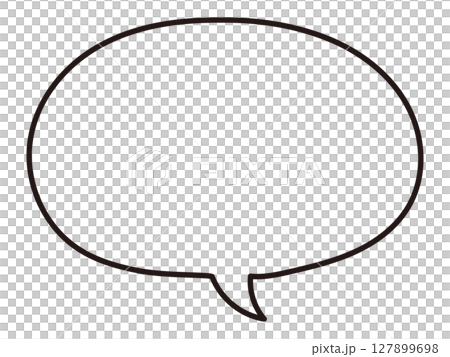 簡單語音氣泡的向量插圖。單項、框架、邊框、語音氣泡 127899698