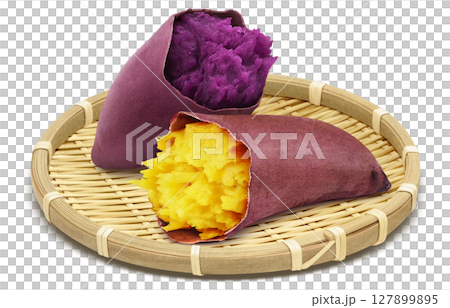 Purple sweet potato, red sweet potato, illustration, realistic 127899895