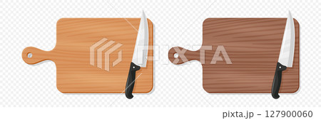 Vector Wooden Cutting Board with Meat Cleaver. Cartoon Kitchen Chopping Board for Food Preparation. Butcher Knife for Meat Cutting. Kitchenware for Cooking, Culinary Tool for Restaurants Vector Wooden Cutting Board with Meat Cleaver. Cartoon Kitchen Chopping Board for Food Preparation. Butcher Knife for Meat Cutting. Kitchenware for Cooking, Culinary Tool for Restaurants 127900060
