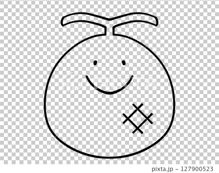 シンプルなメロンのイラスト素材 127900523